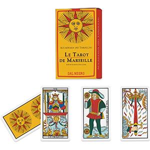 Dal Negro - Tarot De Marseille di Carlo Bozzelli, Carte Tarocchi Tradizionale, con Libretto in Italiano
