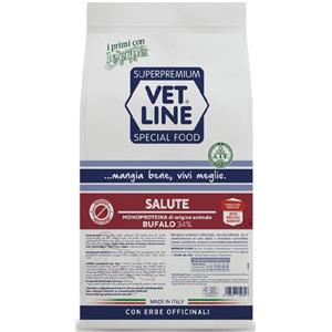 Vet Line Salute Bufalo 12,5kg - Crocchette Monoproteiche per Cani Adulti con 9 Erbe Officinali