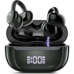 DUCOCUB Cuffie Bluetooth 5.4, Auricolari Open Ear Cuffie Clip-On, 48 Ore Cuffiette Conduzione Ossea, DNN Noise Cancelling, Comfort Adattivo, Audio Immersivo, Auricolari Bluetooth con 4 Mic, Impermeabili IPX7