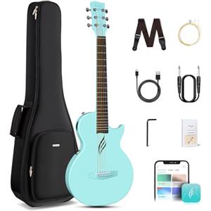 Enya Nova Go SP1 Chitarra Elettroacustica da 35 in Fibra di Carbonio Blu