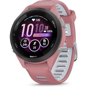 Garmin Forerunner 265, Smartwatch per la corsa, 46mm, GPS multi-band, Display AMOLED, VO2max, HRV Status, Dinamiche di corsa al polso, Tempi di recupero, Autonomia fino a 13 giorni (Whitestone)