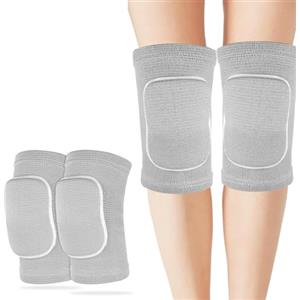 XYTAHDM Confezione da 2 Ginocchiere, Ginocchiere Sportive, Ginocchiera Pallavolo,Ginocchiere Elastiche Unisex, Ginocchiere Elastiche Antiscivolo,per Danza, Calcio,Pallavolo, Pallacanestro, Arrampicata,Grigio