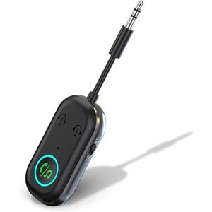 GBKDQQ Adattatore Bluetooth 5.3, 2 in 1 Blue-Tooth trasmettitore jack ricevitore, adattatore jack 3,5 mm, supporta due dispositivi per aereo, TV, cuffie, auto e altro ancora