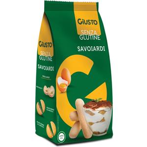 Giusto Savoiardi Senza Glutine 150g - Frollini Ricchi di Fibre, Senza Conservanti e Grassi Idrogenati