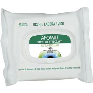 Afomill Salviette Struccanti all'Olio Micellare - 20 Pezzi per una Rimozione Delicata del Trucco