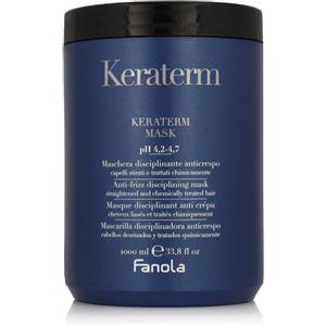 Fanola Keraterm Maschera 1000 ml - Maschera disciplinante e anticrespo con Burro di Karitè per capelli trattati e sfibrati