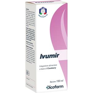 DICOFARM Ivumir Sciroppo 150 ml - Integratore alimentare con Cranberry per la funzionalità delle vie urinarie