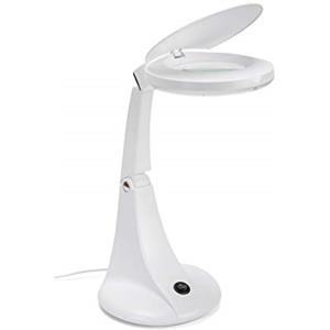 Velamp Industries LE004LED Lampada da Tavolo con Lente di Ingrandimento 3-12 Diottrie, 560 Lumen, Alimentazione 220V