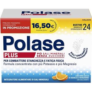Polase Plus - Integratore Alimentare in Bustine Gusto Arancia e Mandarino con Magnesio e Potassio per Ridurre la Stanchezza - 24 Bustine