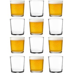 Utopia Pasabahce - Set 12 Bicchieri Bistrobar in Vetro Trasparente 38 cl - Lavabili in Lavastoviglie, Ideali per Acqua, Soft Drink e Uso Quotidiano