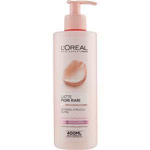 L'Oréal Paris Fiori Rari Latte Detergente Viso per Pelli Secche e Sensibili - 400ml, Deterge, Strucca e Nutre
