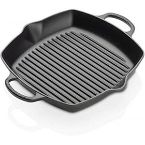Le Creuset Grill Quadrato Profondo Evolution 30cm in Ghisa Vetrificata Nero Matt - Riscaldamento Uniforme e Pareti Alte