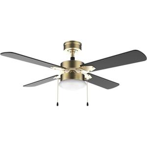 Cecotec - Ventilatore da Soffitto con luce EnergySilence Aero 450 GoldBlack 50 W, 106 cm, 3 Velocità, 4 Pale Reversibili e Modalità Inverno-Estate