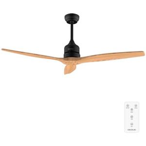 Cecotec - Ventilatori da Soffitto EnergySilence Aero 5270 Black&WhiteWood - 40 W, Diametro 132 cm, Telecomando, Timer Fino a 8 Ore, 6 Velocità, 3 Pale, Estate/Inverno, Altezza Regolabile