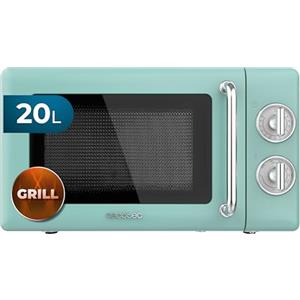 Cecotec Microonde Meccanico con griglia da 20 L Proclean 3110 Retro Green. 700 W in 6 livelli, timer fino a 30 minuti, modalità sbrinamento, design vintage in verde, finiture in acciaio