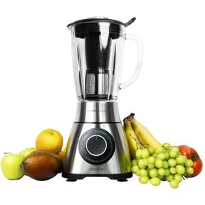 Cecotec Frullatore a Bicchiere Power Black Titanium 2000MAX PerfectMix. 2000W Massima Potenza, Lama con Rivestimento in Titanio Nero, 1,8L, Filtro per Frullati, Finiture in Acciaio Inossidabile