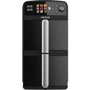Cecotec Friggitrice ad aria da 10 l con vasche a castello Cecofry DuoLevel 10000. 2400 W, Vasche da 5 L, Controllo Touch, 6 programmi preconfigurati per una cottura rapida e sana
