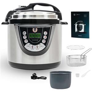 Cecotec Pentola Elettrica Programmabile 6L GM D+. 1000W, 12 Persone, 24h, 9 Menu, 2 Pressioni 60KPa, Memoria, GM Core, Friggere, Guida Vocale, Sicurezza, Vasca Daikin