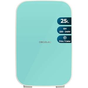 Cecotec Minicooling Bolero Minicooling 25L Bahamas Mint. 25L, Mini Frigo 12V-220V, Compatibile Con Auto-Camper, Funzione di Raffreddamento-Riscaldamento, Gamma di Temperatura 7-65°C, Trasporto Facile