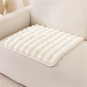 Royhom Felpato Copridivano per Divano in Pelle, Telo Copridivano Modulare, Copri Divano Angolare, Morbidissima, Antiscivolo, per Divano, Tappeto, Davanzale (Crema, 70 x 70 cm)