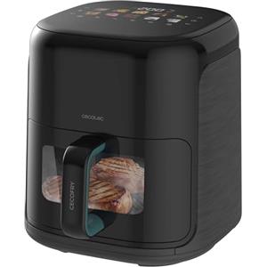 Cecotec Friggitrice ad Aria 4L- Air Fryer Cecofry&Grill Smokin'Prime 4000. 1900W, 3in1: Friggitrice, Grill, Piastra. Parete divisoria, Affumicatore integrato, Temp 40-200°C Cottura uniforme e veloce