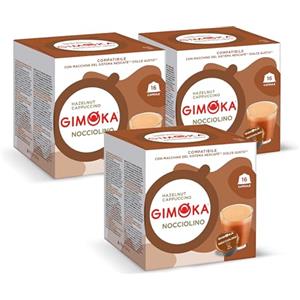 Gimoka - Compatibile Per Nescafé - Dolce Gusto - 48 Capsule - Gusto NOCCIOLINO - Made In Italy - 3 Confezioni Da 16 Capsule