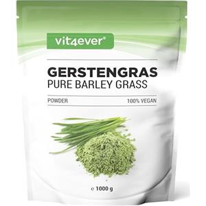 vit4ever Erba d'orzo 1000 g polvere da foglie giovani - Qualità premium dai Paesi Bassi - Ricco di vitamine e minerali - 100% erba d'orzo - Vegano - puro naturale - Superfood