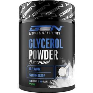 GEN GERMAN ELITE NUTRITION GlycoPump® 300 g - Glicerolo puro in polvere con il 65% di glicerina - Senza additivi - Insapore, vegano, adatto agli sportivi