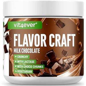 Vit4ever Polvere di Aromi Vaniglia 250 g - Cioccolato al latte - Uso versatile per cibi e bevande - Polvere di aromi - FLAVOR CRAFT