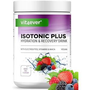 Vit4ever Isotonic Plus Drink - 1050 g Bevanda isotonica in polvere - con carboidrati, elettroliti, vitamine e maca - Formula idratante e rigenerante - vegana (Berry Mix)