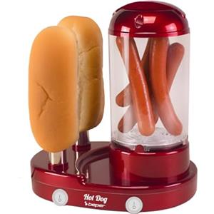 BEPER P101CUD502 Macchina per Hot Dog e Cuociuova 3in1, Cuocitore a Vapore per Wurstel e Uova, Scaldapane con 2 Aste in Acciaio Inox, 440W, Doppio Interruttore
