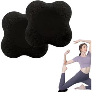 Mikiuly Yoga Ginocchia, Cuscinetto da Yoga per Ginocchio, Tappetino Yoga Antiscivolo, Ginocchiere Pad Ideato per lo Yoga, lo Stretching e il Pilates, per Proteggere Ginocchia, Caviglia, Gomito, Mano, Nero