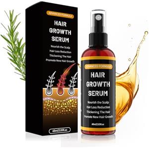 Rouclo Siero capelli con biotina e olio di ricino a spruzzo, con olio di rosmarino. Fiale anticaduta uomo e donna,barba, integratori per crescita capelli e lozione anticaduta-60ml