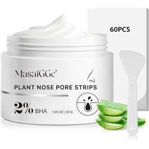 Feeliville Maschera Punti Neri | 2% BHA cura testa nera | Maschera spazzolata sulla spazzola, perfetta adattamento | contenente acido ialuronico e aloe vera | lattina di 30 grammi (60 pezzi)