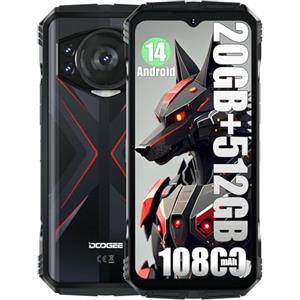 DOOGEE S118 4G Rugged Smartphone (2025), 10800mAh Batteria, Helio G99 20GB + 512GB, 6.58'' FHD+, 50MP Triple AI Fotocamera (8MP Visione Notturna)+ 32MP, Android 14 Cellulare Impermeabile, NFC Nero