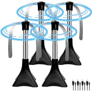 CATGIFF 4 PCS Repellente per Mosche, Ventilatore Repellente Ventilatore per Scacciare le Mosches, Portatile Anti-Mosche e Zanzare Protezione Contro Mosches, Piegare e Appendere,Tiene Le Mosca Lontano da Cibo