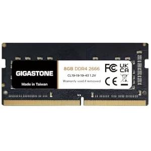 Gigastone 【DDR4 RAM Solo Notebook】GIGASTONE 8GB DDR4 2666MHz (2400MHz or 2133MHz) PC4-21300 (PC4-19200/17000) CL19 1.2V SODIMM 260pin Memoria notebook-Unbuffered Non-ECC, alte prestazioni