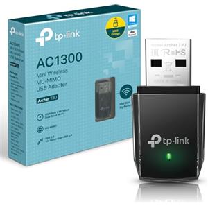 TP-Link [Vecchio Modello] tp-link Archer T3U AC1300 mini mu-mimo adattatore USB wireless, WiFi Dongle per PC, desktop e laptop, supporta Windows 10/8.1/8/7/XP, Mac OS 10.9 - 10.13