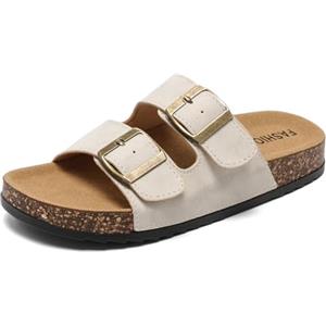 zaxunai Ciabatte Donna Estive Sandali Sughero Plantare Dobbia Fibbia Moda Antiscivolo Gomma Suole Scarpe