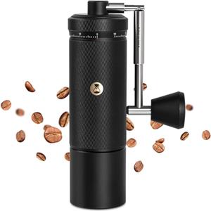 TIMEMORE Macinacaffè Manuale TIMEMORE Chestnut S3, Impostazione Numerica Esterna Regolabile, Corpo Intero in Metallo e Bavatura in Acciaio Inossidabile, per Espresso a French Press, Nero