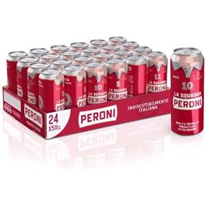 Peroni Birra Lattina, Cassa Birra con 24 Birre in Lattina da 50 cl, Birra Lager con Malto 100% Italiano dal Gusto Moderatamente Amaro, Gradazione Alcolica 4.7% Vol