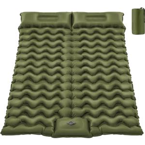 PHYSEN Materassino gonfiabile doppio - 196 x 130 cm extra largo per campeggio, spiaggia e giardino - Gonfiabile velocemente, versatile come coperta da picnic