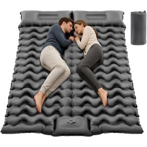 PHYSEN Materasso gonfiabile da campeggio per 2 persone 196x130 cm - Pompa a pedale - Impermeabile - Materassino resistente per giardino, festival, spiaggia e avventure all'aria aperta
