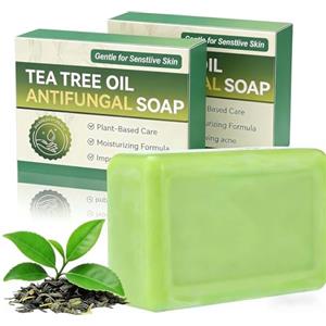 Xifyjus Sapone Antifungino, Nuovi Saponi Delicati E Naturali All'albero Del Tè, Saponette Da Bagno Biologiche for Viso E Corpo, Pulizia Profonda, Controllo Dell'olio, Bagnoschiuma Lenitivo Idratante