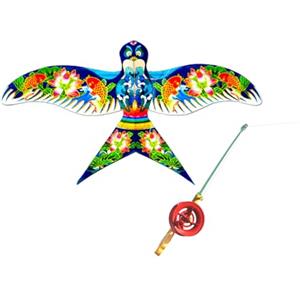 FGDTREE Aquiloni ad Ala Dinamica con Canna da Pesca per Giardino Divertente Giocattolo Volante Dinamico per Esterni Miglior Raduno Familiare Aquiloni ad Ala Dinamica con Canna da Pesca per Bambini