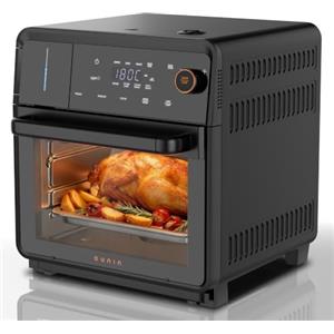 OUNIN 18L Fornetto Elettrico, 11 in 1 Forno Pizza e Forno a Vapore, 1800W | Ventilazione 360°, Cottura su Due Ripiani, per Pizza, Lasagne, Arrosti, Pane, Frittura di Mare e Verdure al Vapore