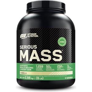 Optimum Nutrition Serious Mass 2025 Weight Gainer Polvere, Gusto Vaniglia, 2,66 kg, 8 porzioni