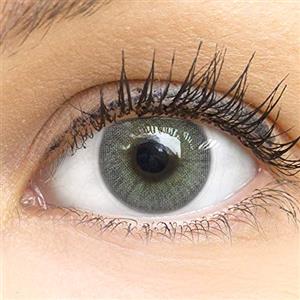 GLAMLENS Lenti a contatto colorate grigio Jasmi Dark Grey - mensili - con porta lenti a contatto -grigie naturali in silicone idrogel - 2 pezzi - DIA 14.0 - senza correzione 0.00