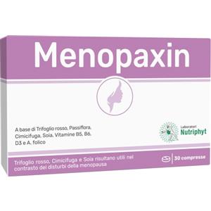 ANVEST HEALTH Menopaxin - Integratore per la Menopausa con Trifoglio Rosso, Cimicifuga e Passiflora - 30 Compresse