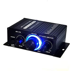 Xingdianfu Amplificatore audio HiFi in alluminio, 12 V, 400 W, amplificatore audio stereo per auto domestiche, moto